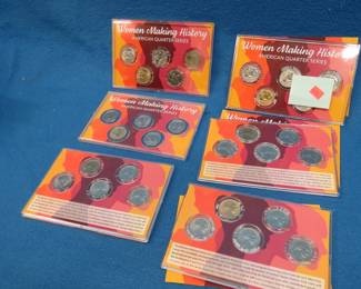 Lot 40. Six Women Making History quarters series sets each with five quarters, 30 total