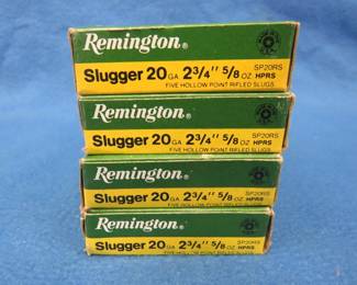 Lot 248. Twenty Remington 20-gauge 2 3/4" rifled slugs