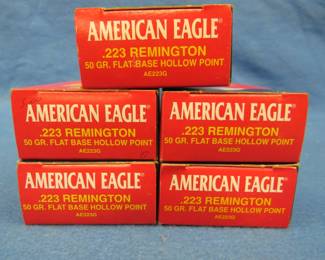 Lot 100. 100 Federal American Eagle 223 Rem. 50-grain HP.