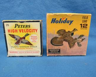Lot 267. Two empty shotgun shell boxes including one by Les Kouba