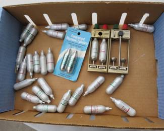 Lot 50. Two Microflame torches and unused cylinders