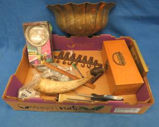 Lot 399. Misc. household and collectibles including a cat tail key ring holder