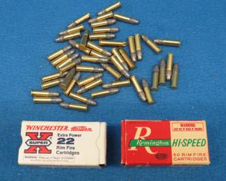Lot 212. Over 100 22 LR rounds including #12 bird shot