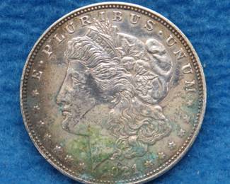 Lot 23. 1921 D Morgan silver dollar