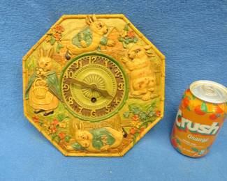 Lot 14. Lux "Juvenile Wall Rabbit Clock". For parts or repair.