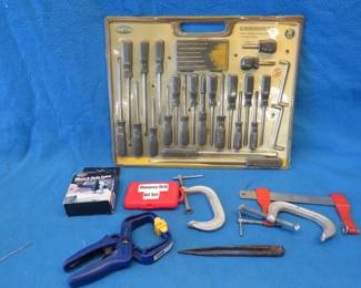 Lot 265. 30-piece screwdriver set, clamps, and more