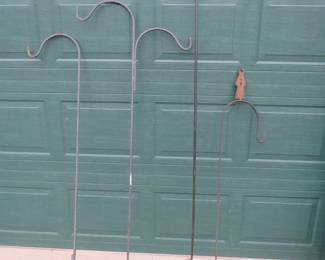Lot 360. Four Shepard's hooks
