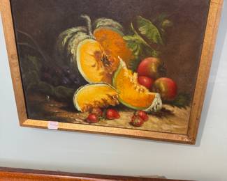 Framed Still=life Oil on Canvas 