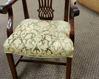 Set of 8 (2) Arm, (6) Side Chippendale style Dining Chairs,  C. 1880    22" Seat,  38"T Back -gorgeous for your dining room table