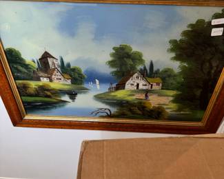 Reverse Painted in Frame 