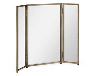 Metal Framed Tri-fold Mirror 