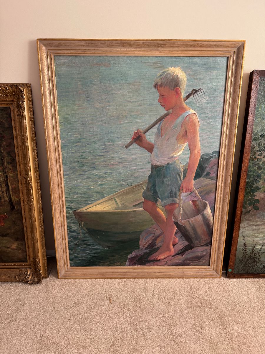 Adam Emory Albright  - Boy Fishing  Large   44" x 30" 