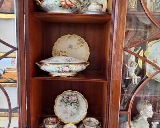 Limoges Hand Painted and Monogrammed Dinner Set 