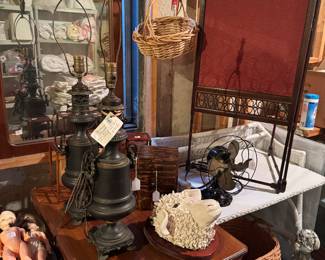 Iron Table Lamps, Chinese Screen, 