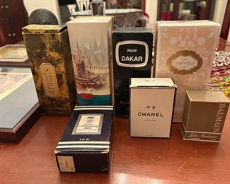 Vintage perfumes in boxes