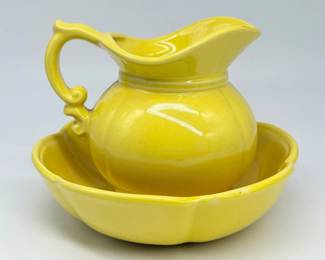 66 VintageMcCoyPotteryYellowPitcherBowlSet