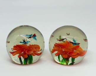 105 VintageHandBlownArtGlassPaperweights
