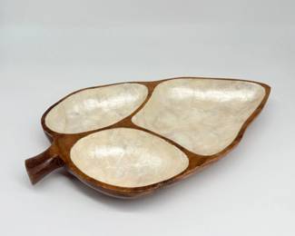 29 VintageMoneyPodMotherofPearlShellTray