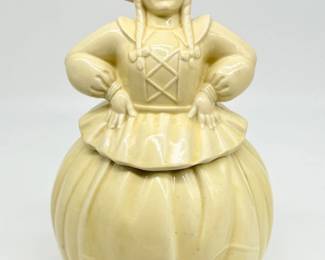 28 VintageDutchGirlYellowCeramicCookieJar