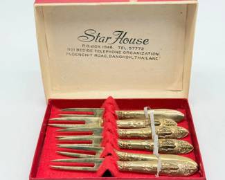 86 VintageStarHouseCocktailForksfromThailand