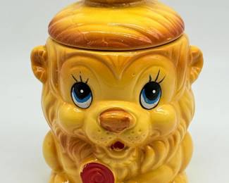 89 VintageLollipopLionCookieJar