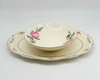 100 VintageHomerLaughlinServingBowlHomerLaughlinOverPlatter