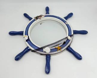 81 NauticalShipWheelMirror
