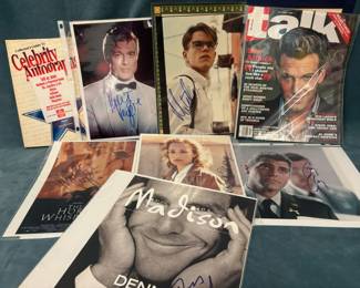 Hunks Of Hollywood Autographed Photographs Redford Clooney Quaid Affleck And Matt Damon