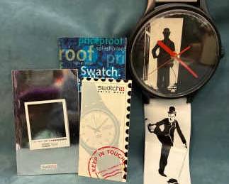 Charlie Chaplin Swatch Wall Clock