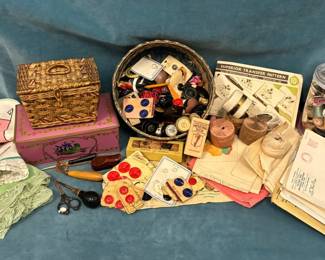 Vintage Embroidery Transfers And Sewing Notions