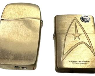 2 Gold Tone Zippo Lighters