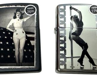 2 NEW Women Zippo Lighters