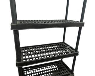 6foot Black Plastic Shelving Unit