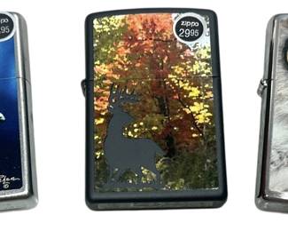 3 NEW Animal Theme Zippo Lighters