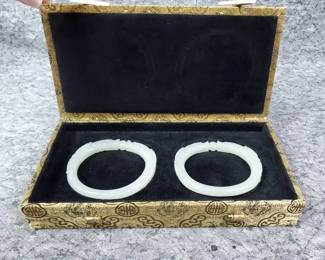 Jade Dragon Head Bangle Bracelets Set