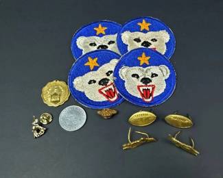 Military Patches, Pins, Novelty Tokens Alaska Defense, Honorable Discharge