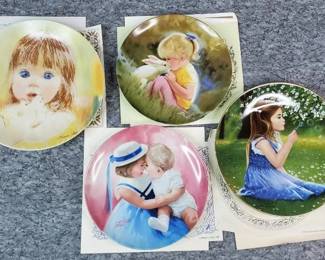 Collectors Plates Children, Little Girl Themed with COAs