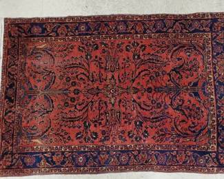 Vintage Sarouk Persian Rug 4 Feet 8 Inches x 3 Feet