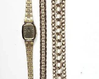 GF Bracelets, Vintage Seiko Gold Tone Ladies Watch