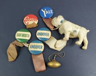 Vintage Collectors Collegiate Pins Yale, Andover and Others