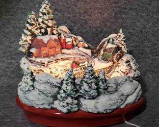 Lightup Ceramic Wintery Mountain Scene 3pc