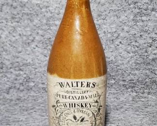 Vintage Walters Canadian Malt Whiskey Bottle