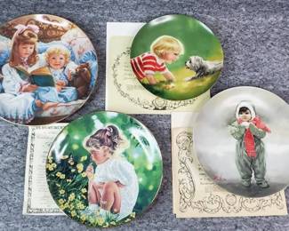 Little Girl Themed Collectors Plates with COAs