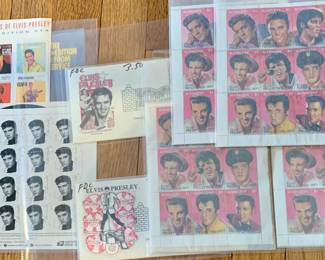 Elvis Presley stamp sheets & first day covers
