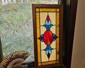 Stained Glass, Hand-held Folding Fan