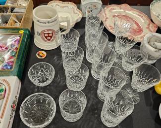 Glasses, Glass Bowls, Harvard University Mug