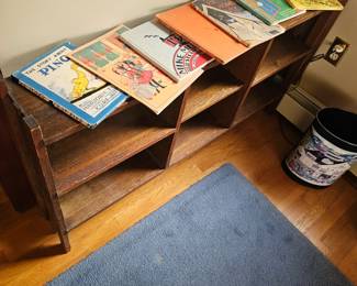 Assorted children's books, Wooden bookcase 