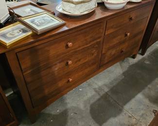 Wooden Dresser, China Set