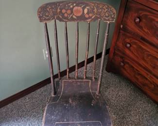 Vintage Thumbtack Windsor Rocking Chair
