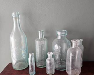 Vintage glass bottles